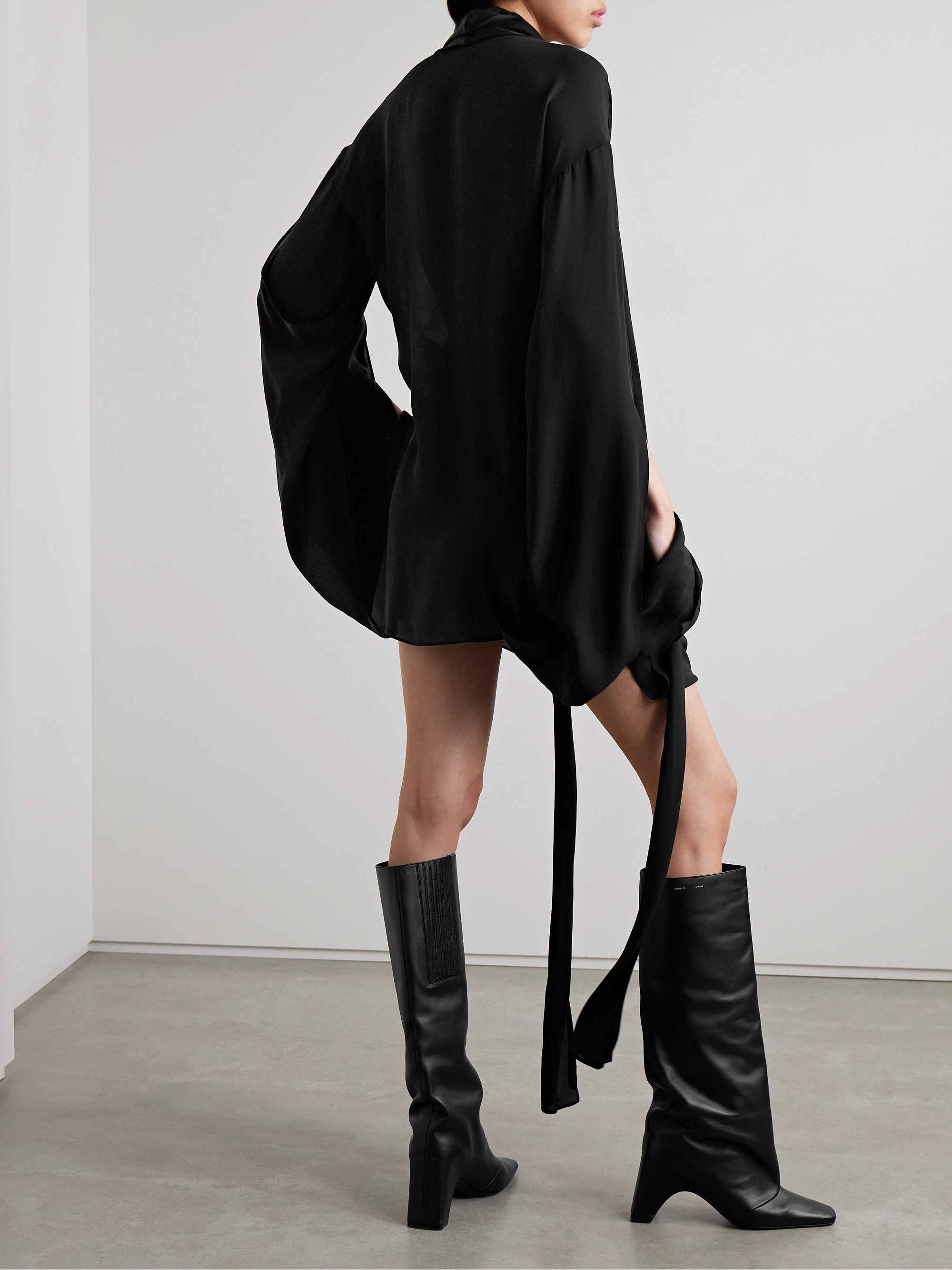 Acne Studios Draped jersey mini dress