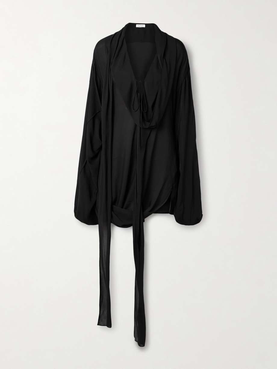 draped jersey mini dress