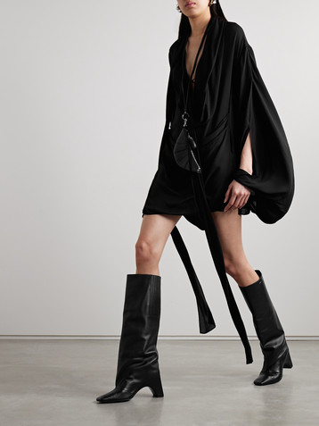 Acne Studios Draped jersey mini dress