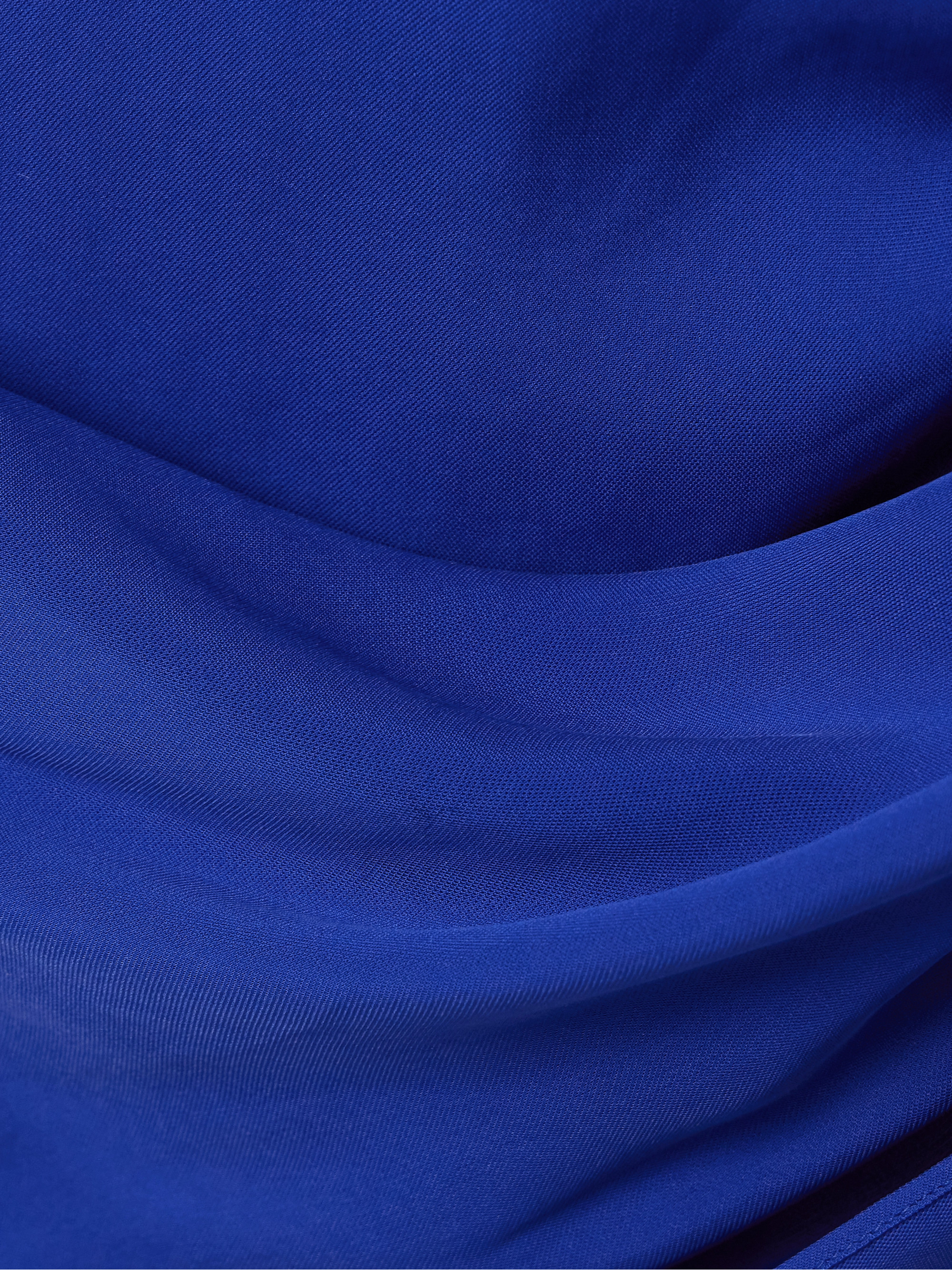 Acne Studios Asymmetric draped crepe de chine maxi dress thumbnail