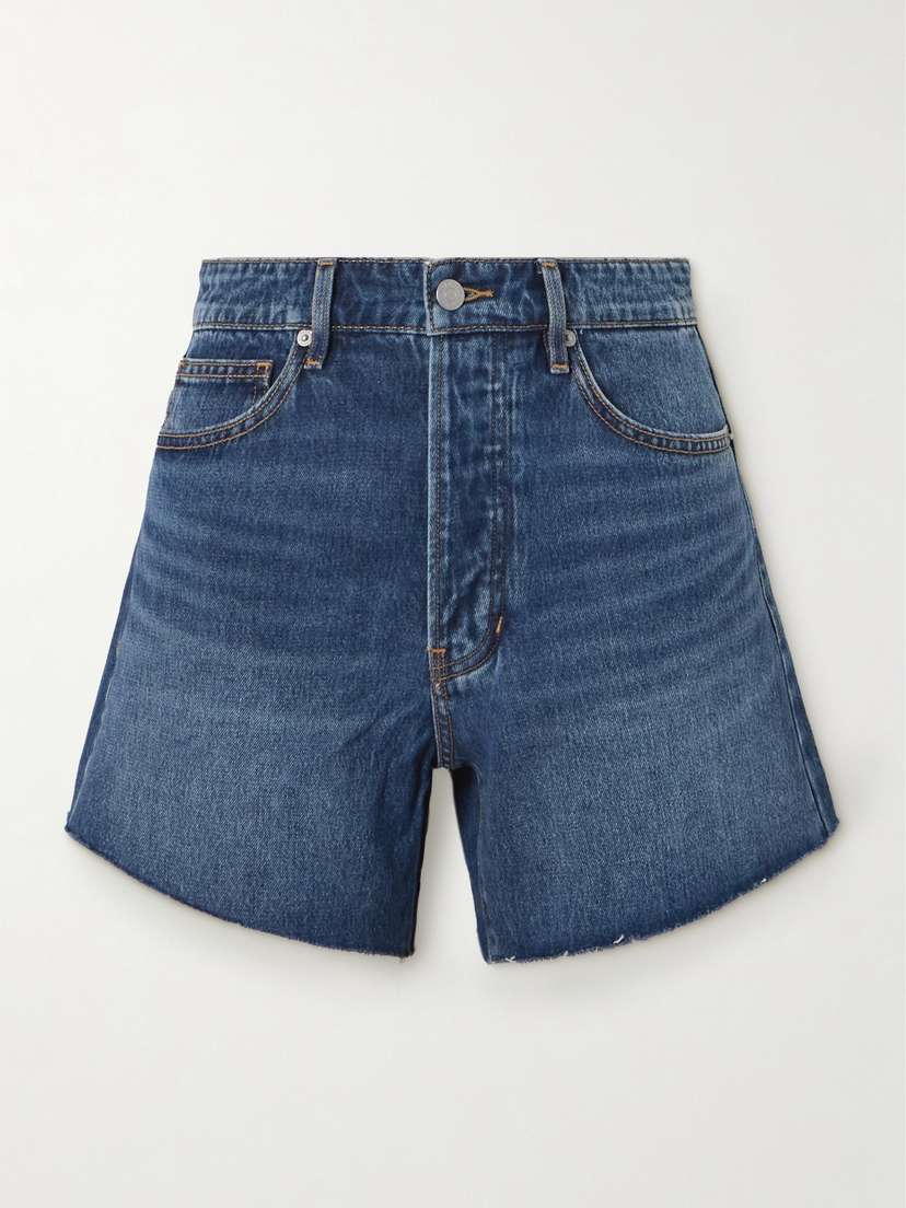 Veronica Beard Ellis Frayed Denim Shorts
