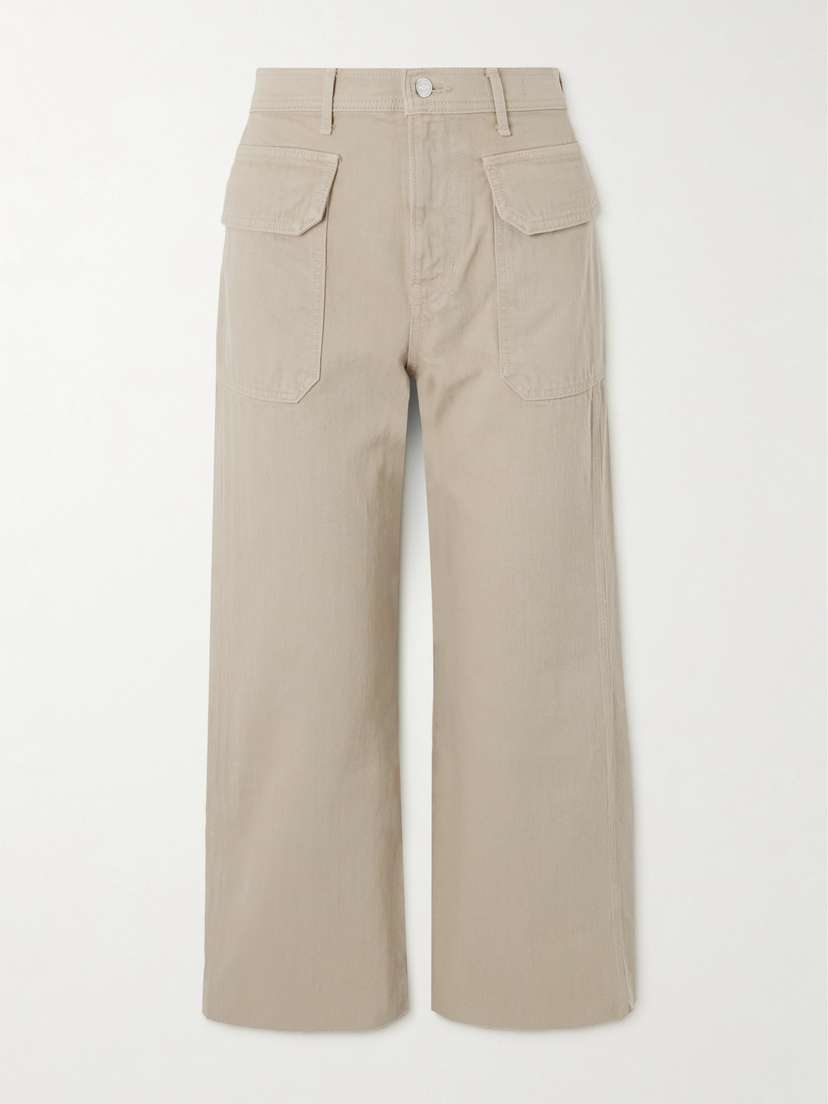 Veronica Beard Taylor Cropped High-rise Wide-leg Jeans