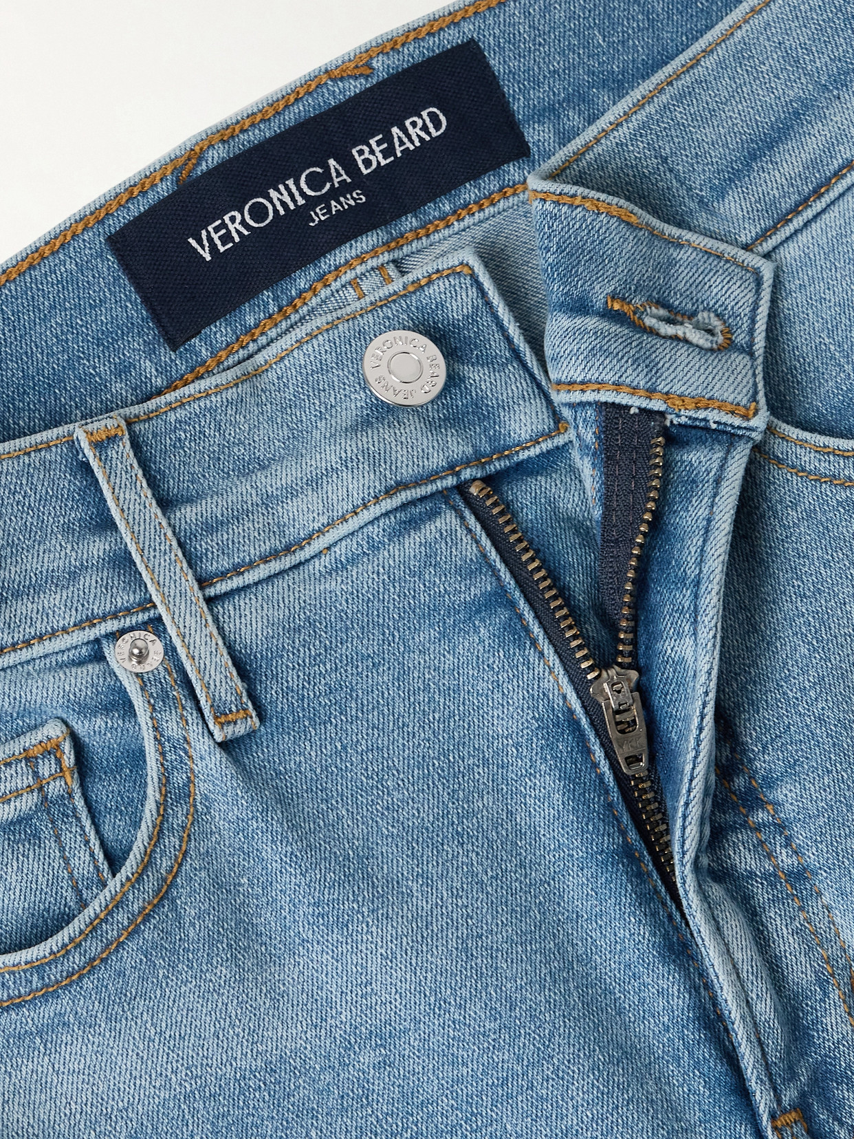 Veronica Beard Carolina Cropped High-rise Flared Jeans In Blue