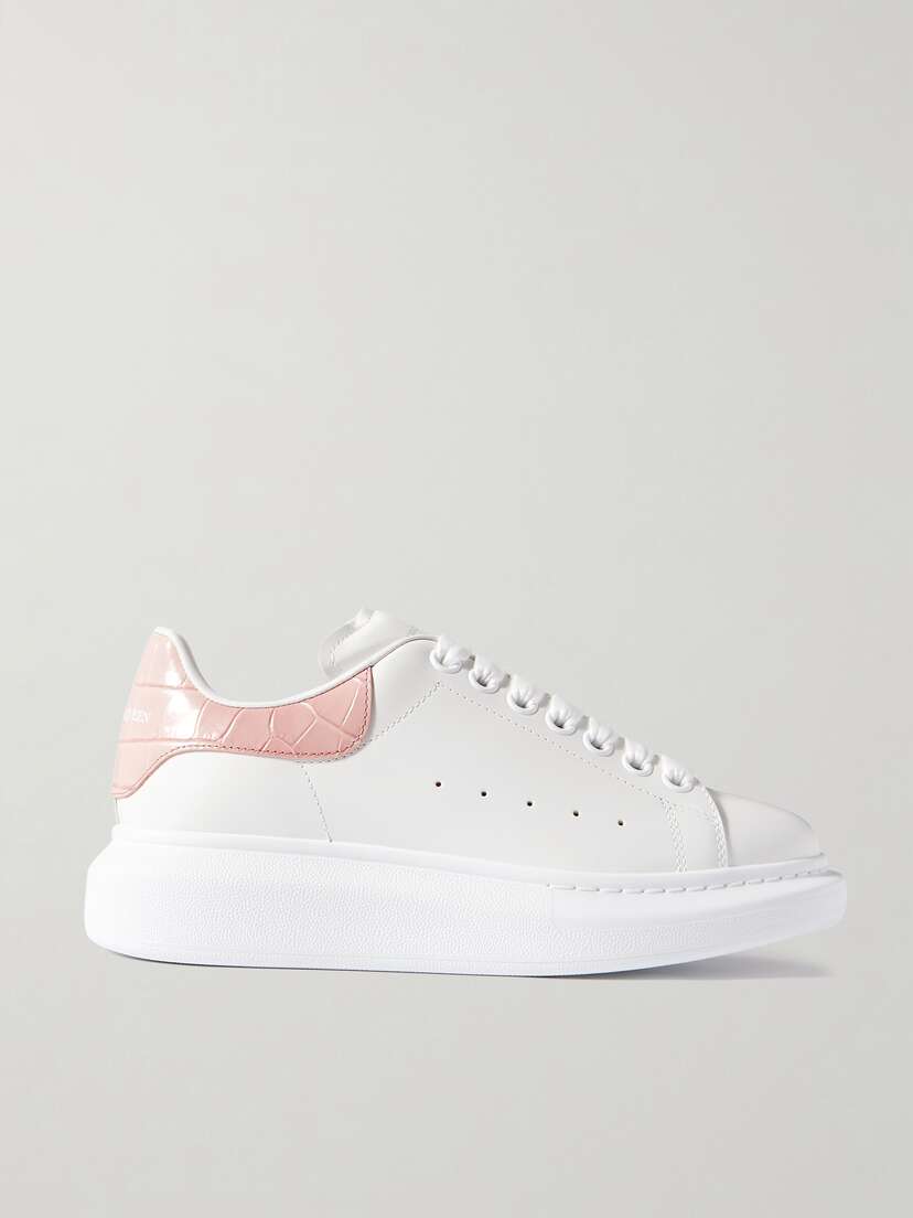 McQueen Leather Exaggerated-sole Sneakers