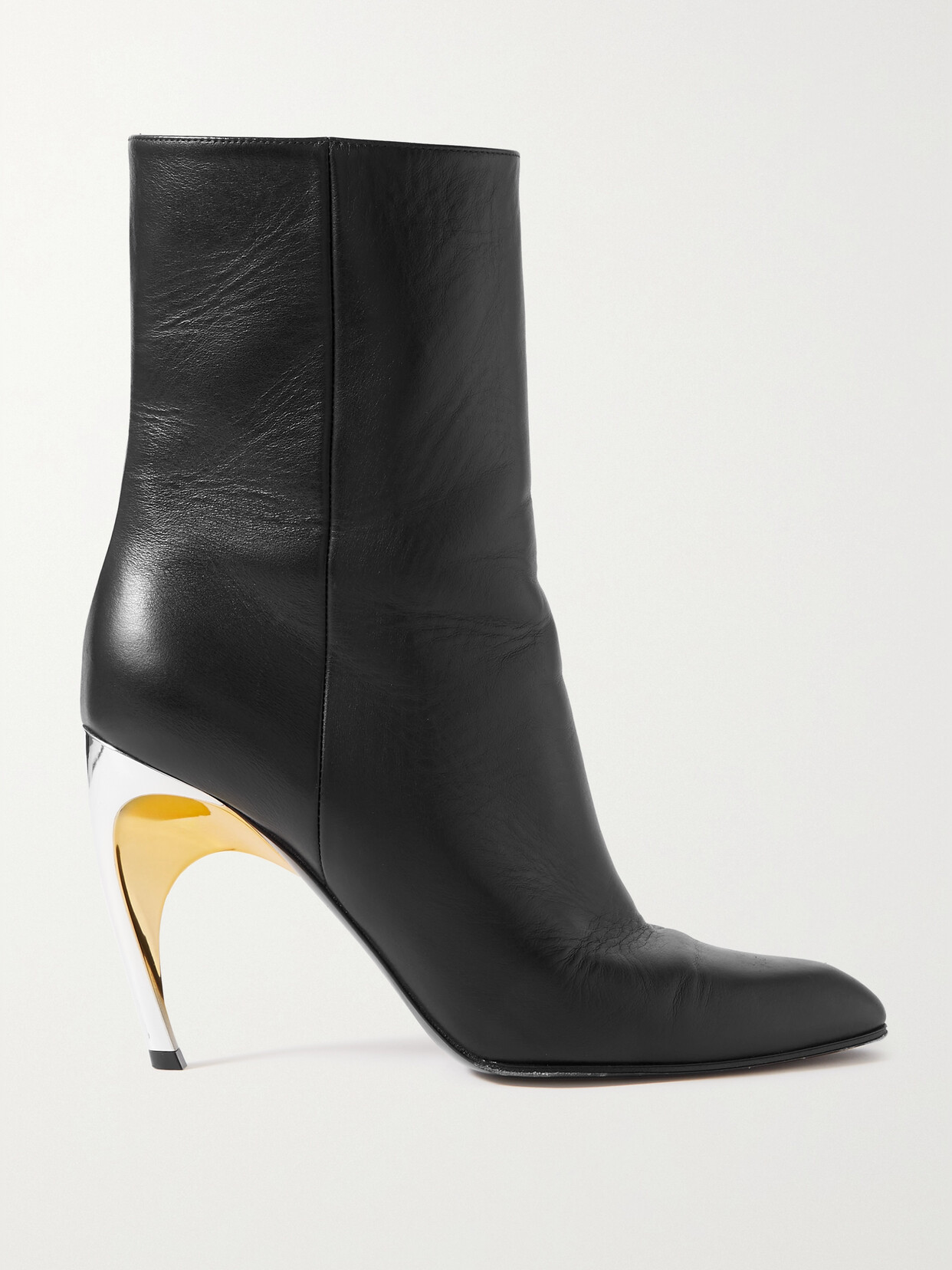 Alexander McQueen - Armadillo Leather Ankle Boots - Black