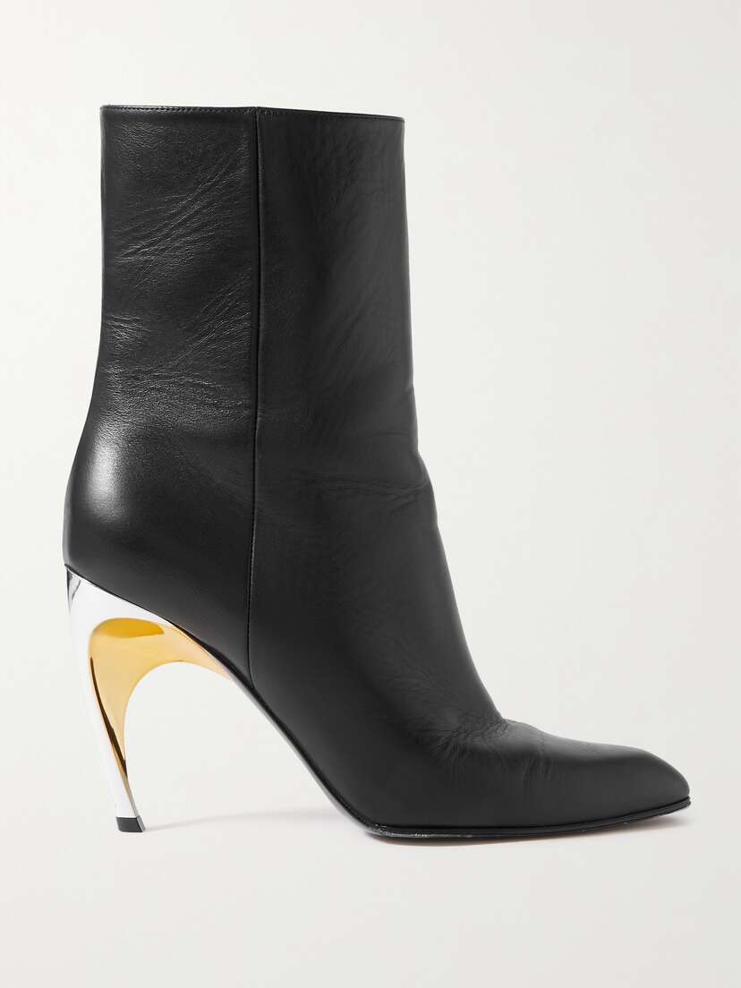 Alexander McQueen Armadillo Leather Ankle Boots - EU 41