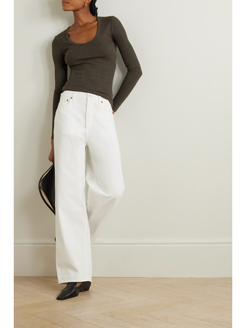 Agolde Bernice ribbed jersey top