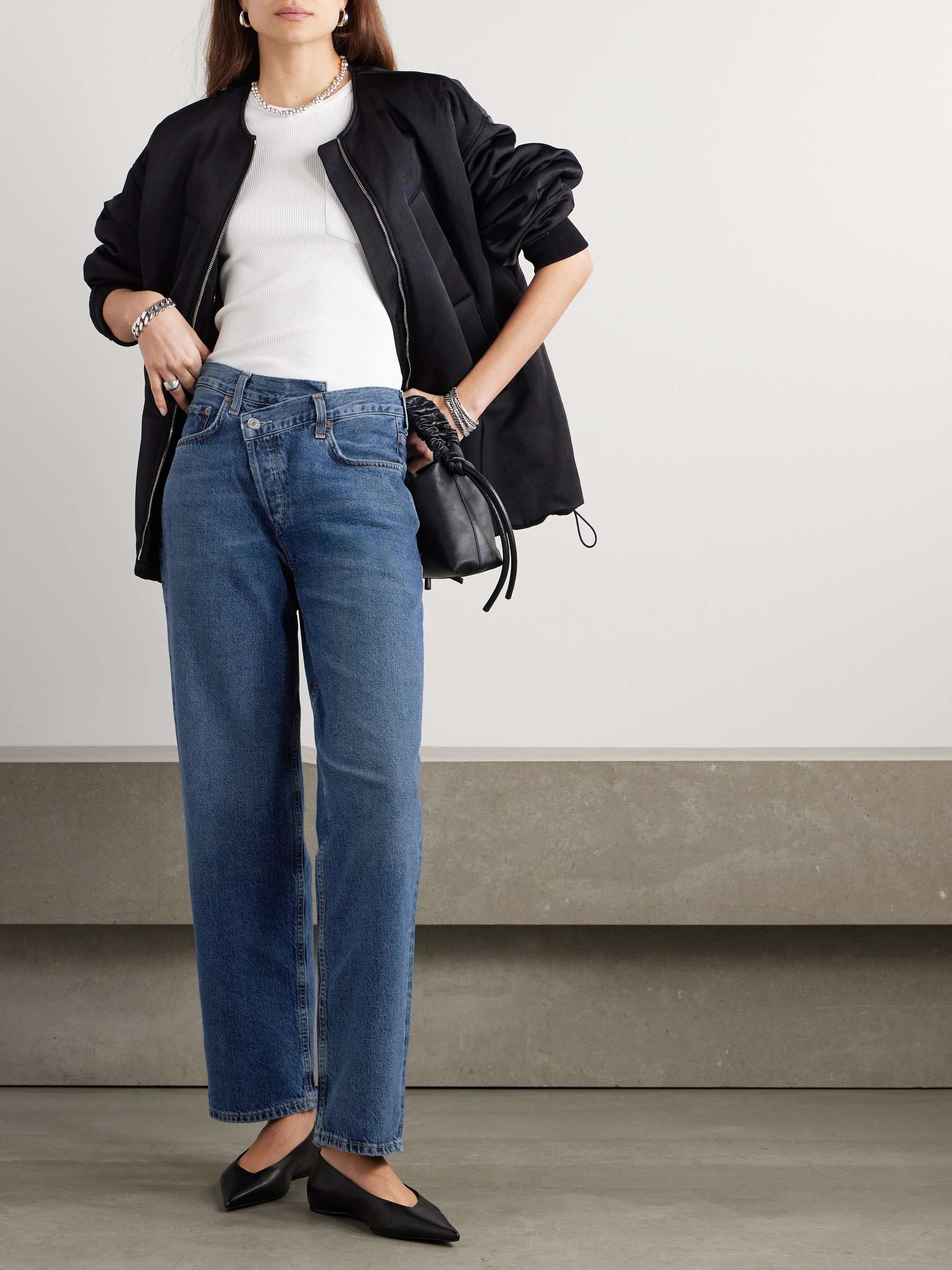 AGOLDE Criss Cross high-rise straight-leg recycled jeans | NET-A-PORTER