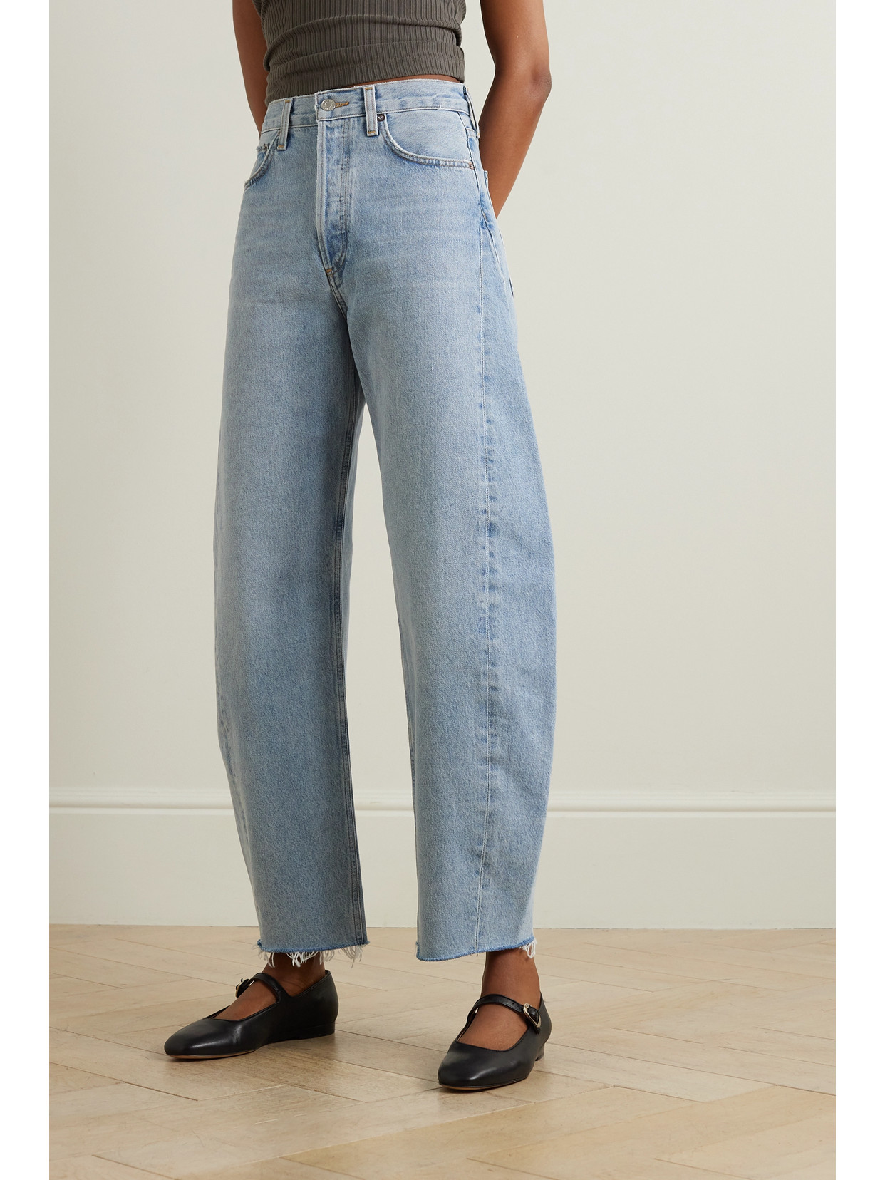 Luna High-Rise Tapered Organic Jeans