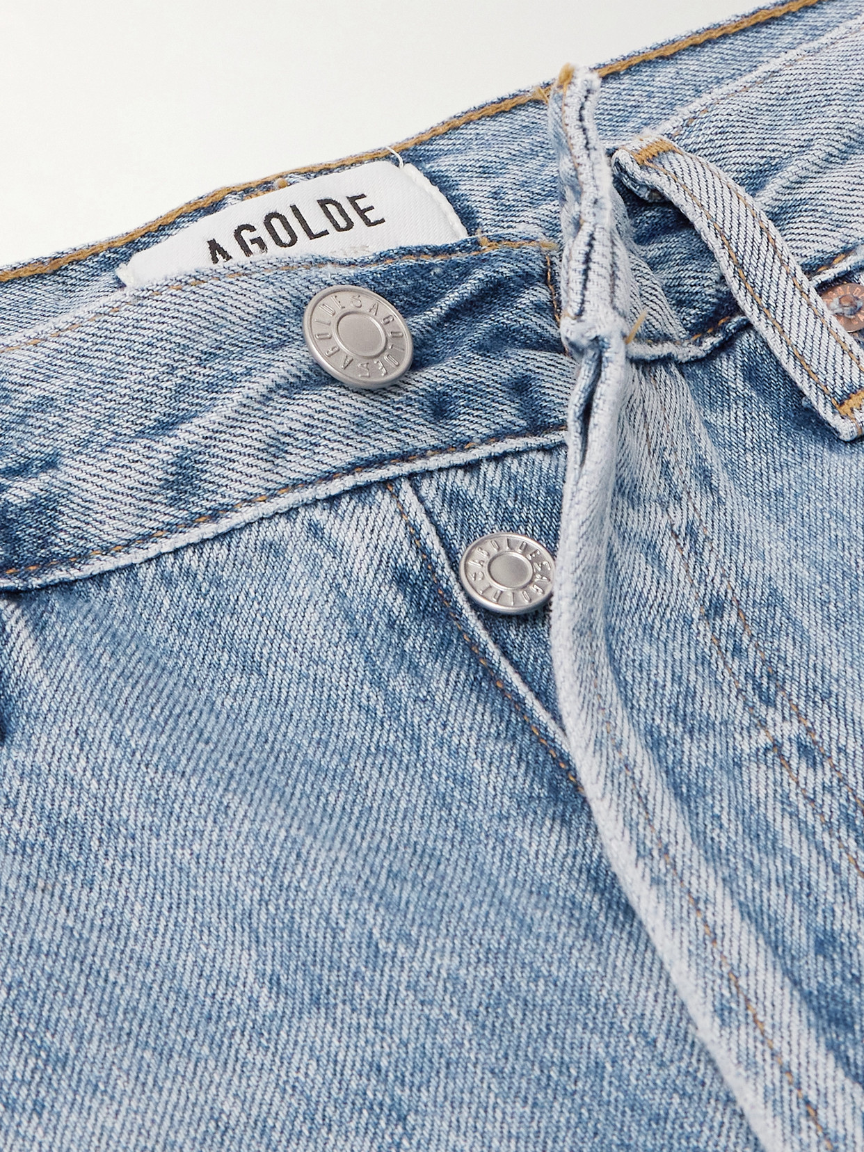 Shop Agolde Ren High-rise Wide-leg Jeans In Blue
