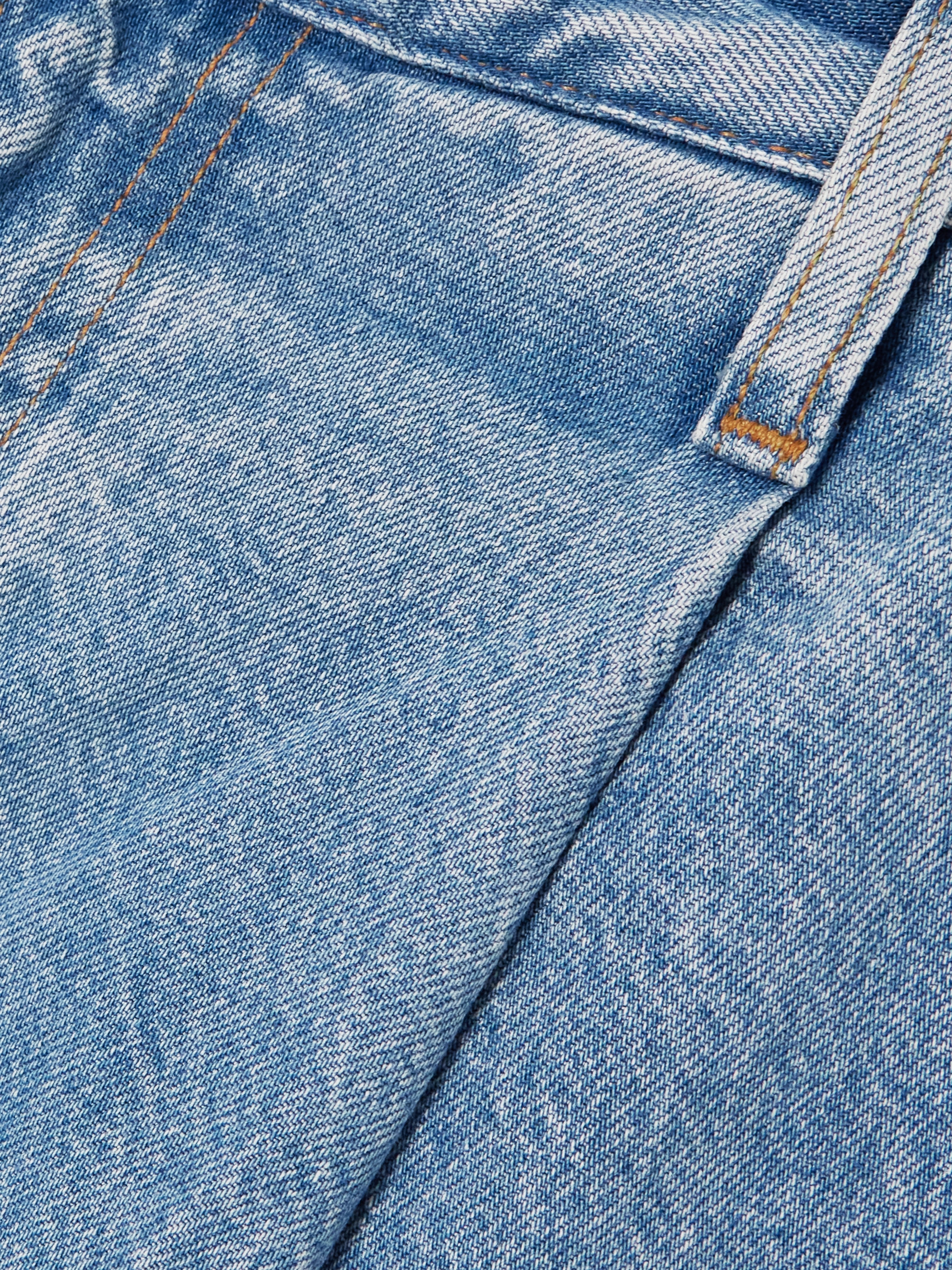Agolde Ellis pleated denim shorts thumbnail