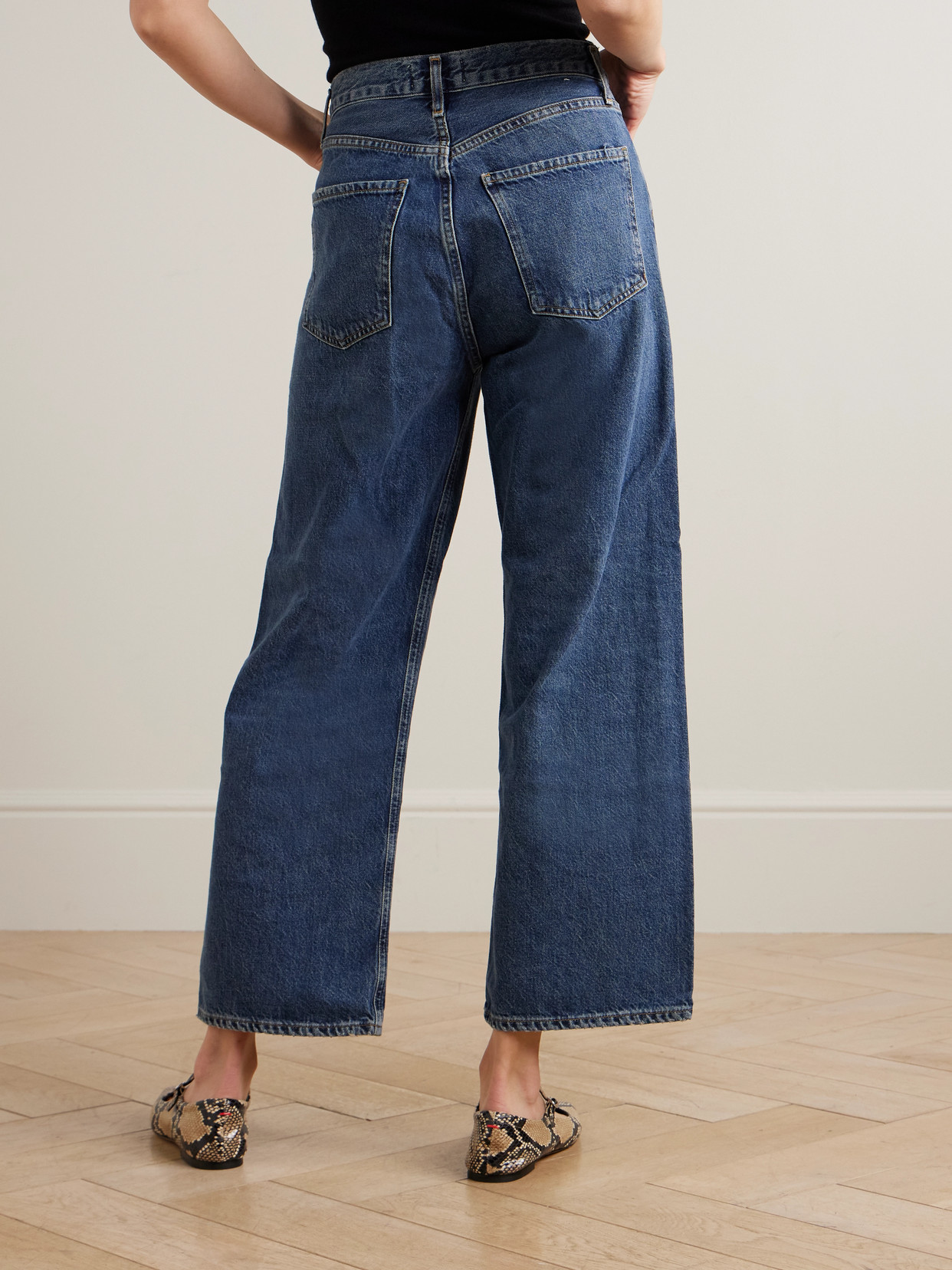 Agolde Womens Reissue (true Ind Rinse) Harper Straight-leg Stretch-denim Jeans In Blue