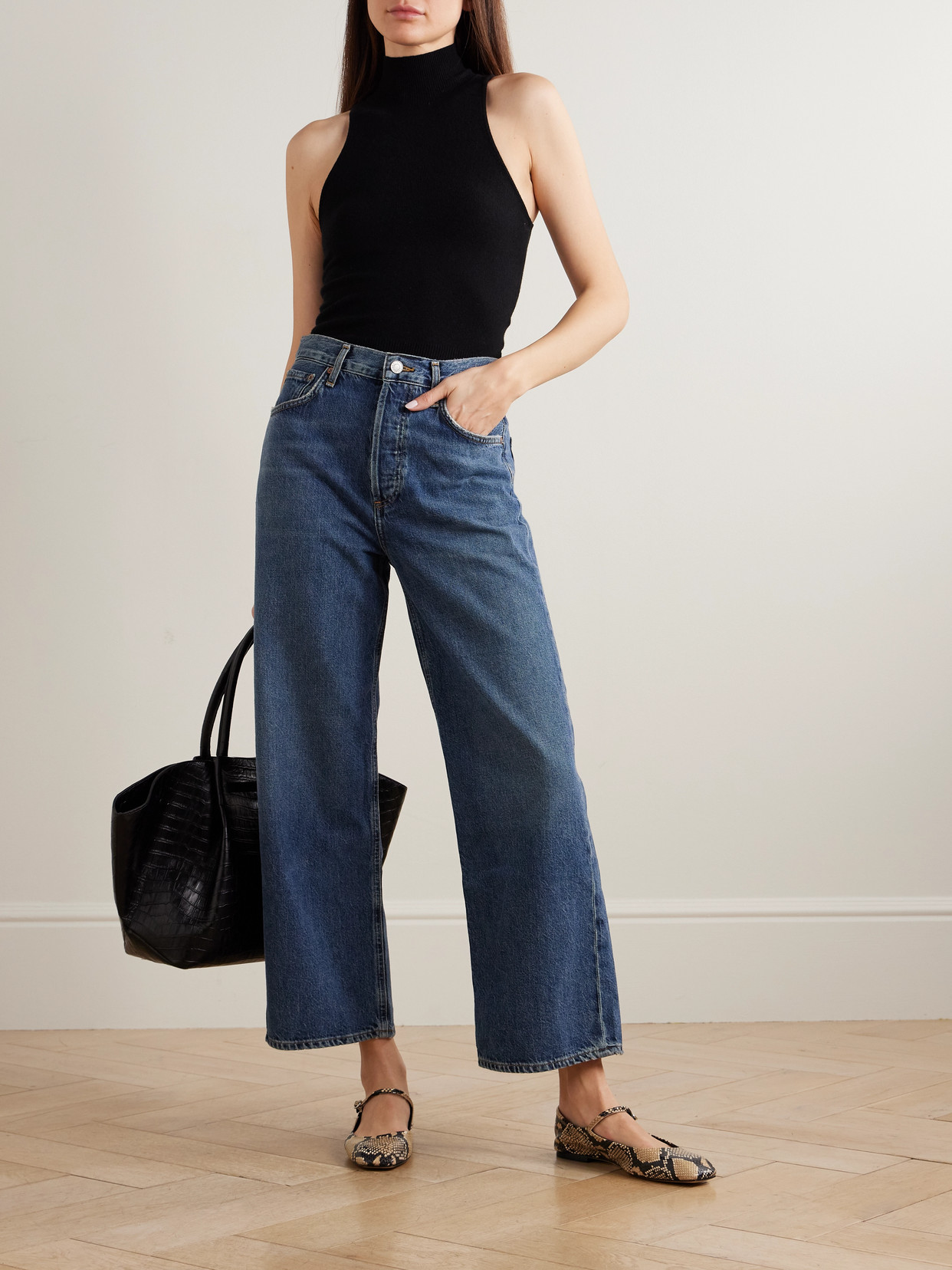 Agolde Womens Reissue (true Ind Rinse) Harper Straight-leg Stretch-denim Jeans In Blue