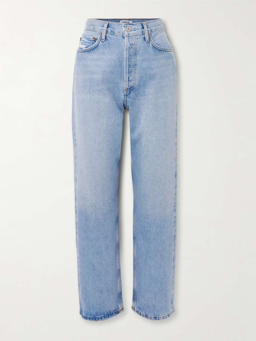 AGOLDE '90s Distressed Mid-rise Straight-leg Jeans