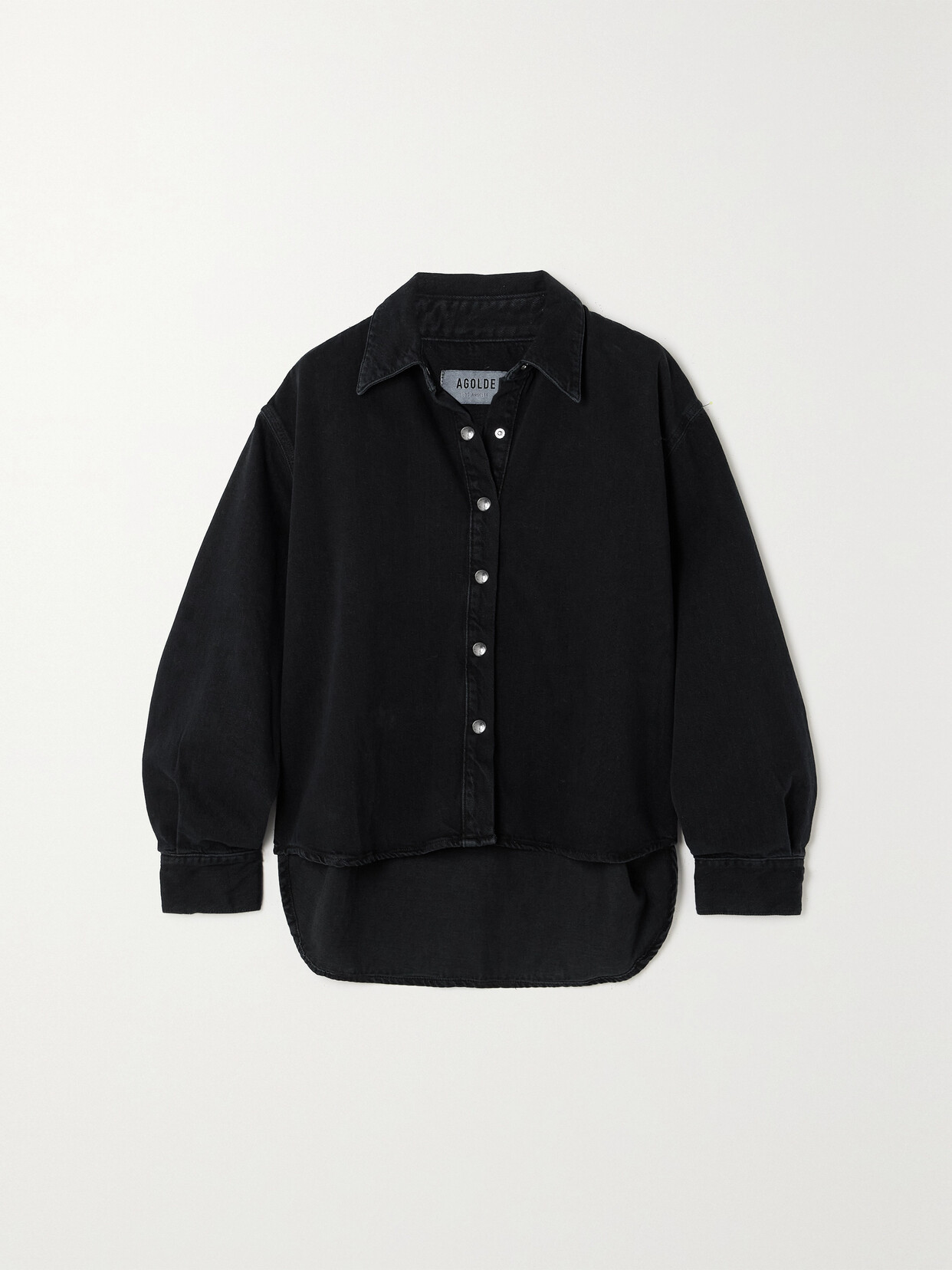 Agolde Aiden Denim Shirt In Black