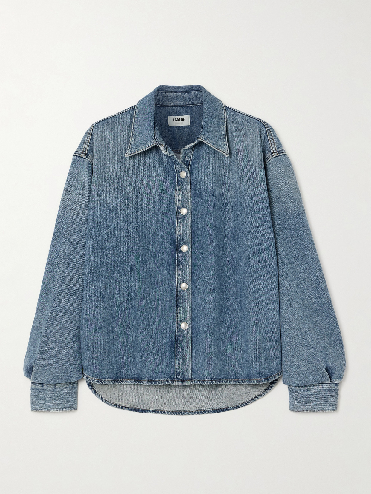 Agolde Aiden Denim Shirt In Blue