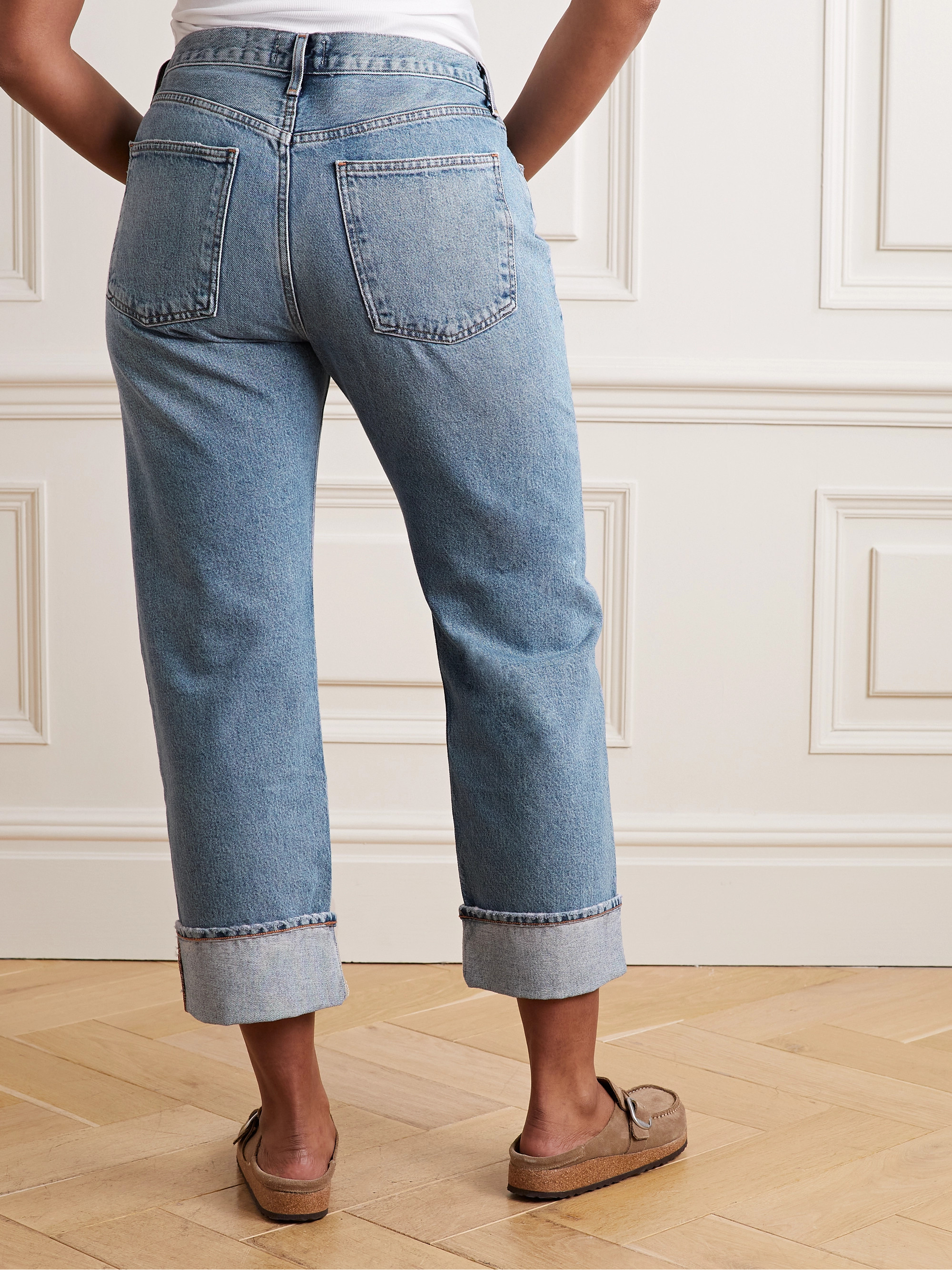 Agolde Fran cropped mid-rise straight-leg jeans