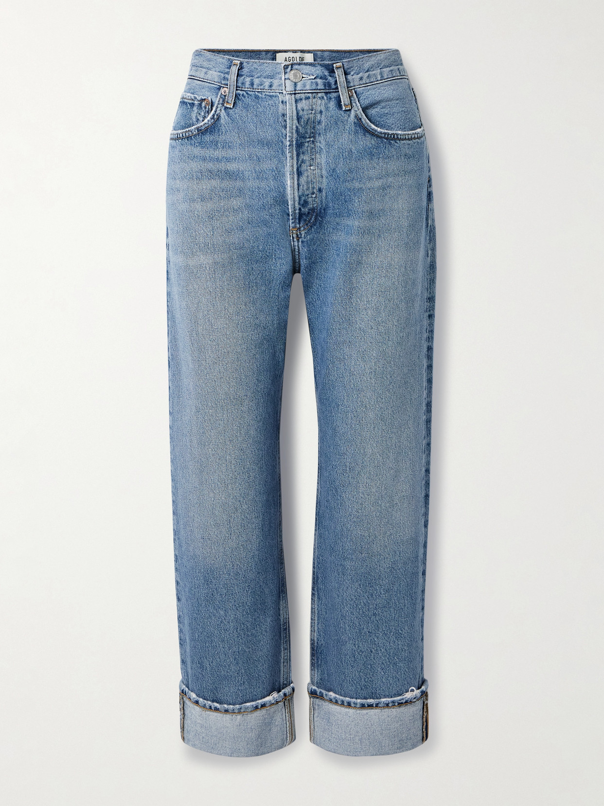 AGOLDE - Fran Cropped Mid-rise Straight-leg Jeans - Blue