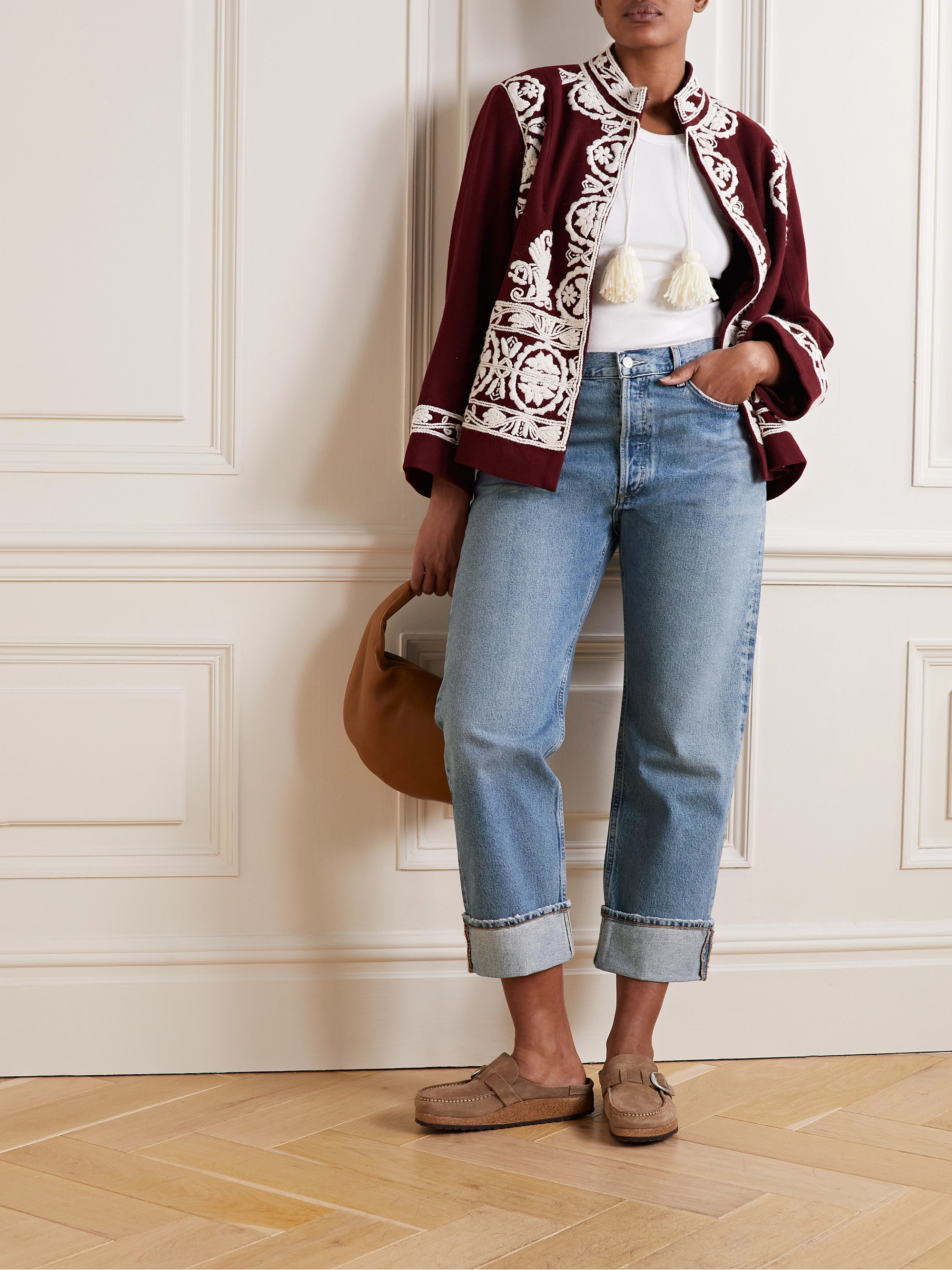 Agolde Fran cropped mid-rise straight-leg jeans