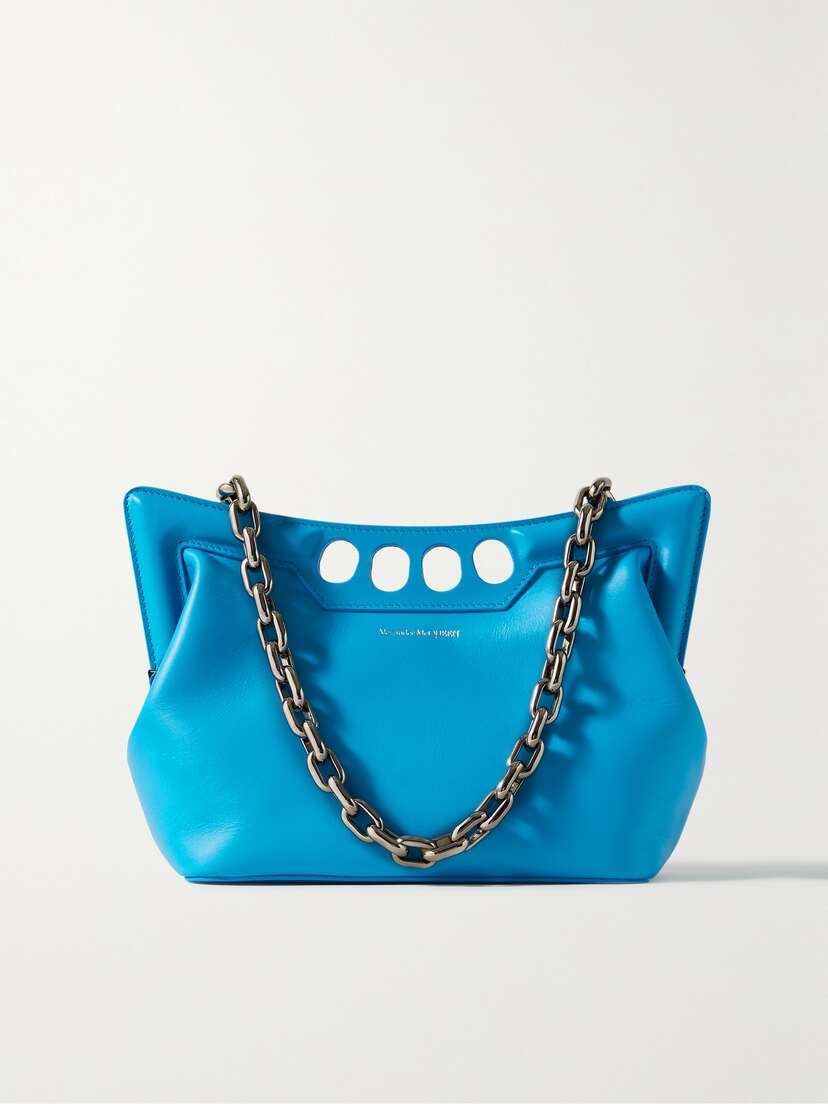 Alexander McQueen The Peak Cutout Leather Shoulder Bag