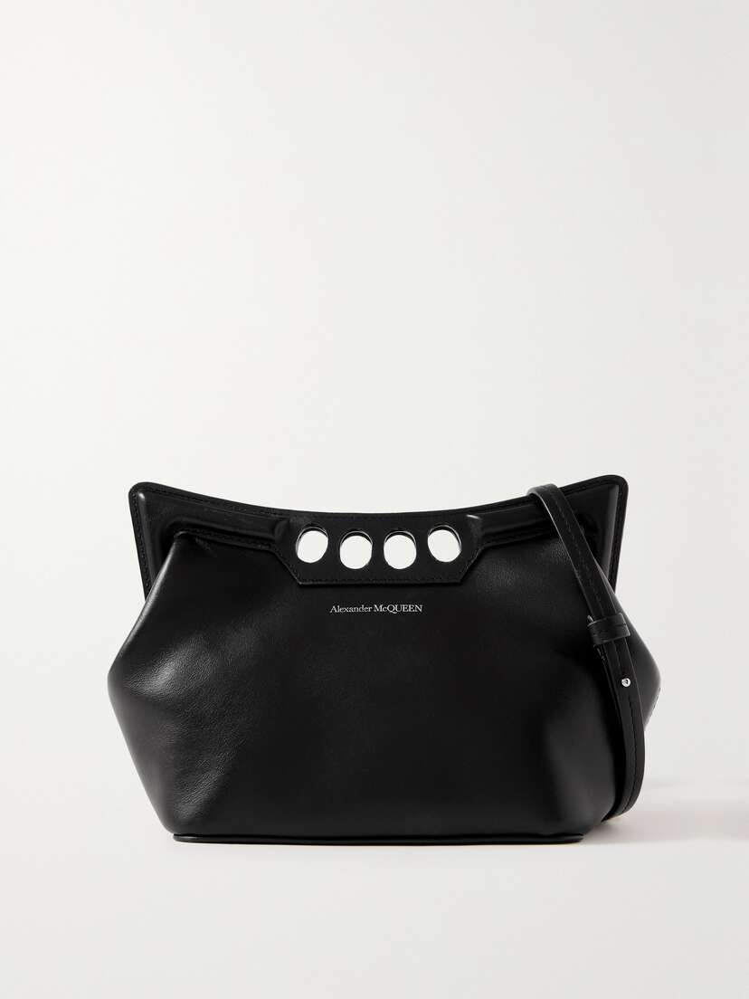 Alexander McQueen Mini Peak Cut-out Leather Shoulder Bag
