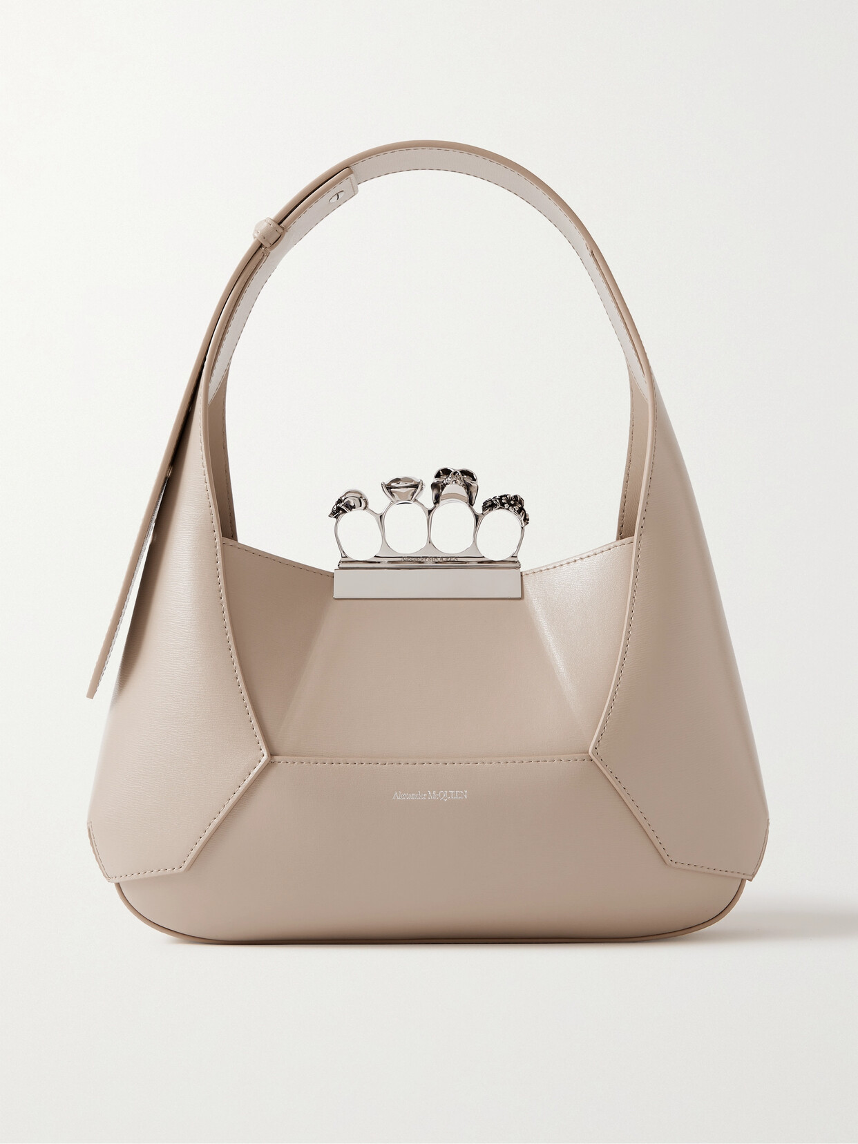 Alexander McQueen - Jewelled Embellished Leather Tote - Neutrals