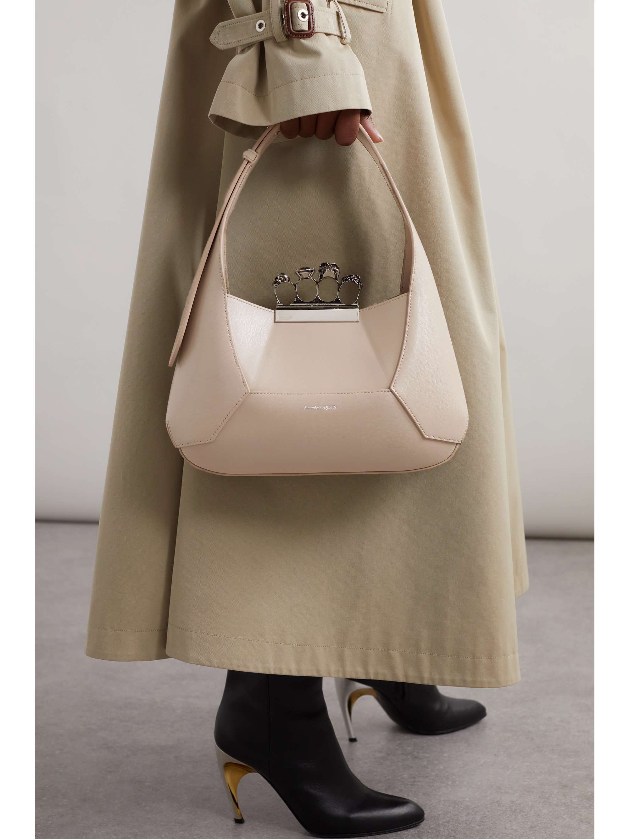 MCQUEEN Jewelled embellished leather tote