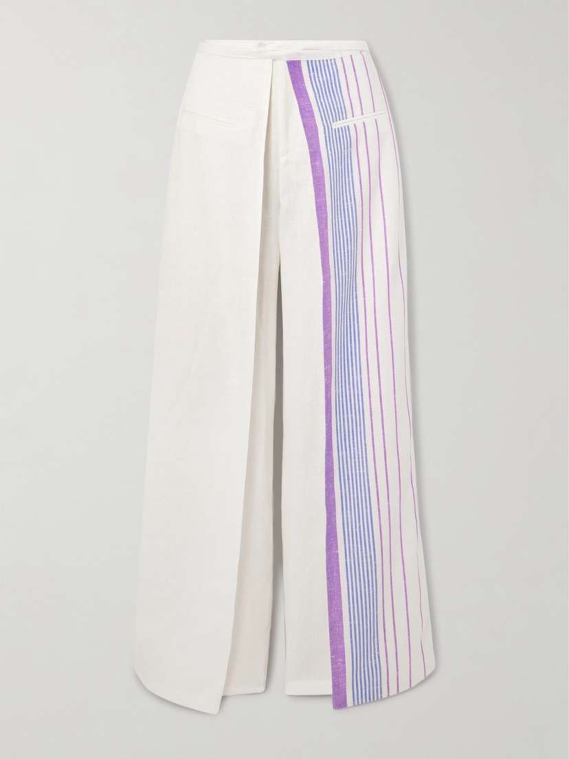 BETTTER Layered Linen Wide-leg Pants - x small