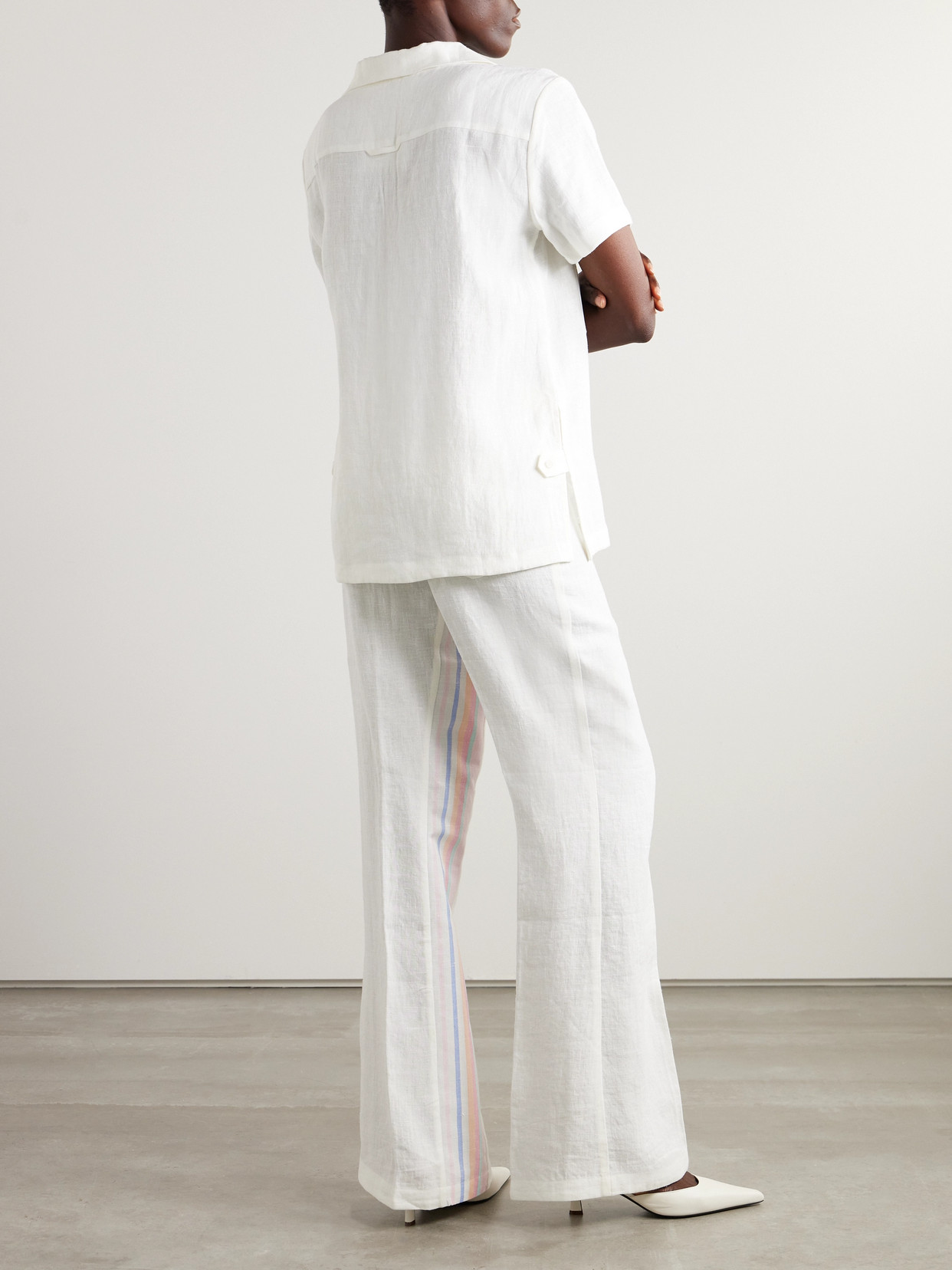 Bettter Aaron Linen Shirt And Pants Set In Multi