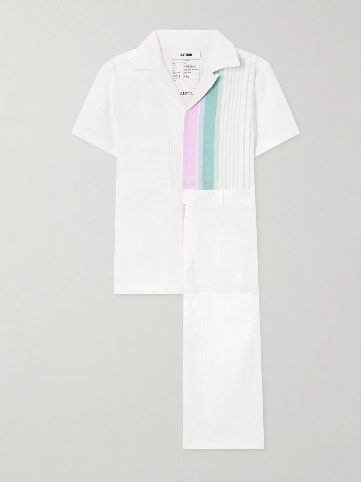 Bettter Aaron Linen Shirt And Pants Set In Multi