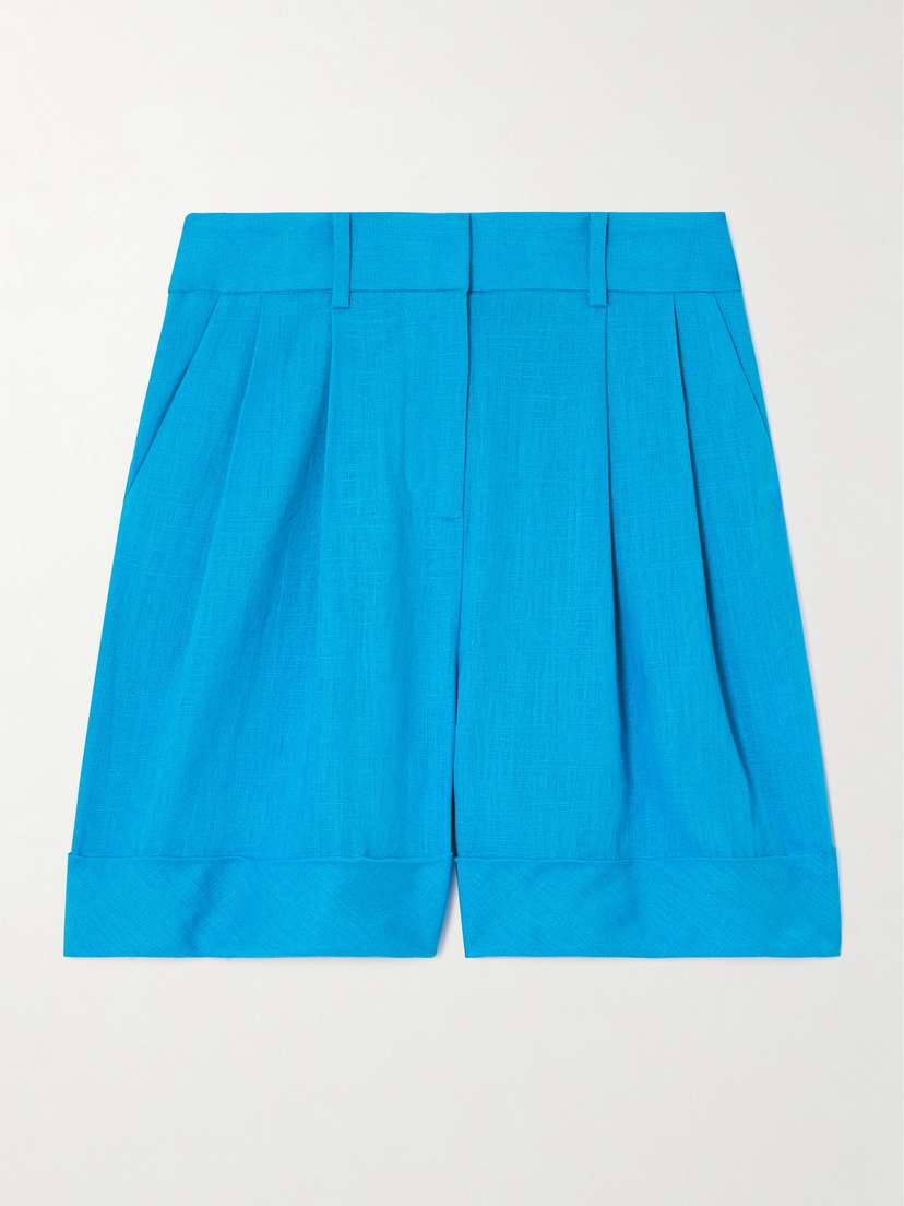 Diane von Furstenberg Shiana Pleated Gauze Shorts