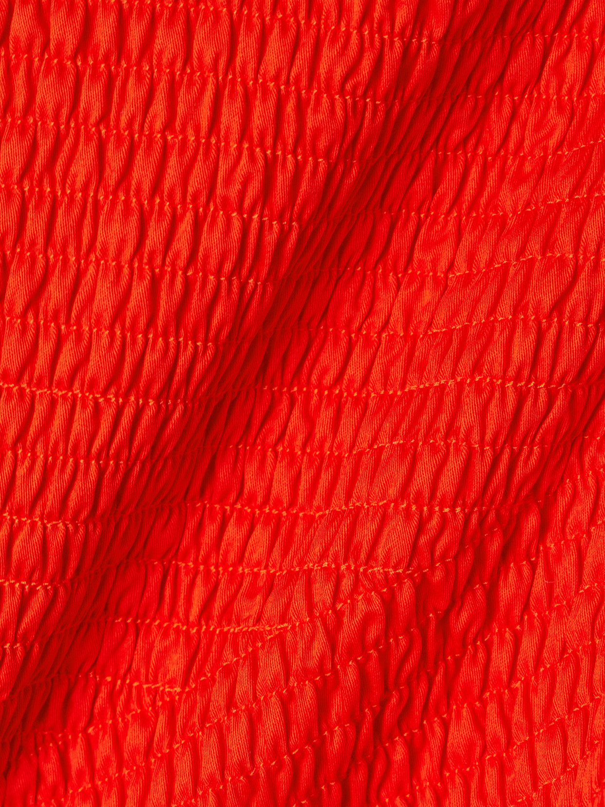La Ligne Shirred Cotton-twill Midi Dress In Red