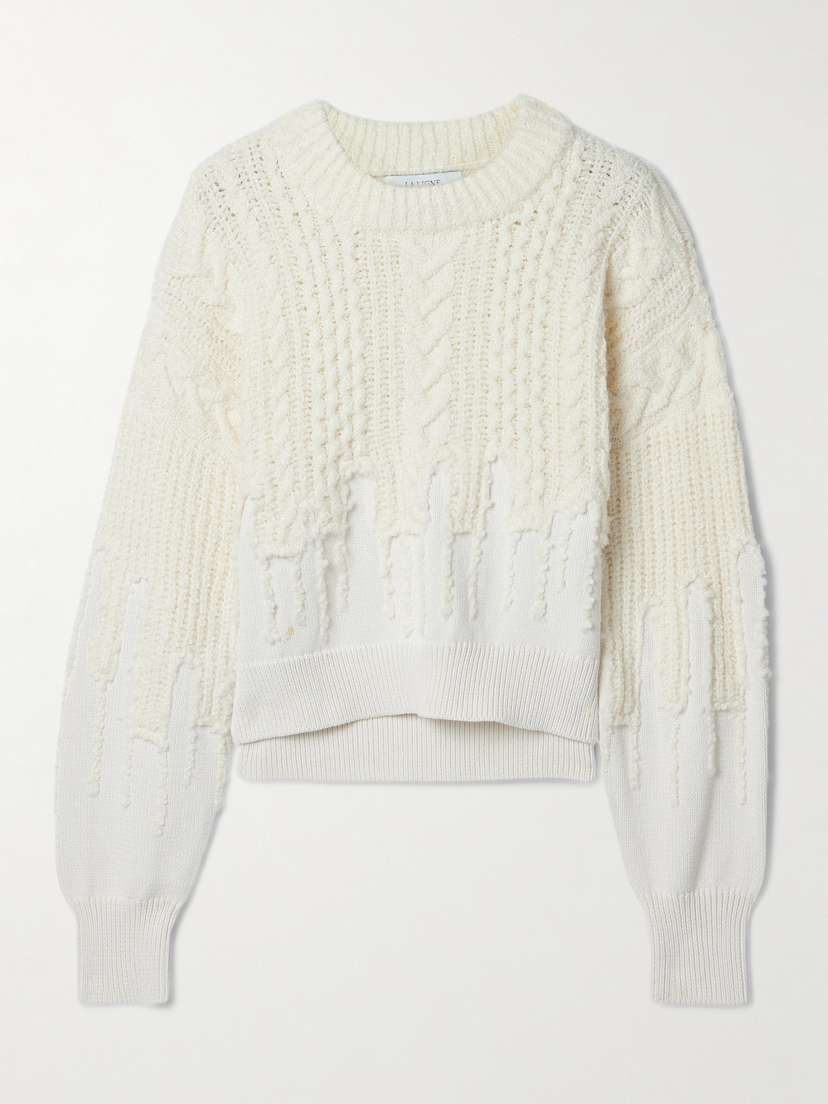 La Ligne Allan Cable-knit Wool-blend Sweater