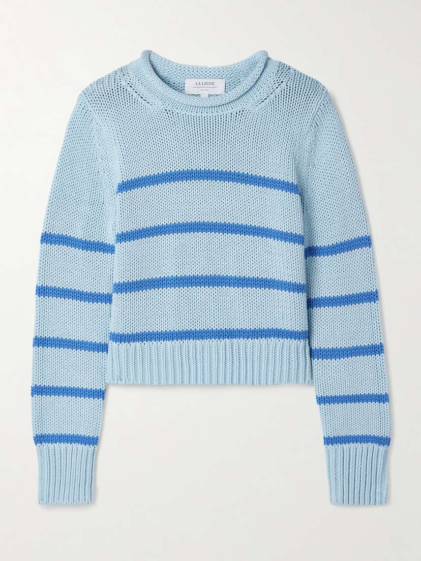 La Ligne Mini Marina Striped Wool And Cashmere-blend Sweater - - x large