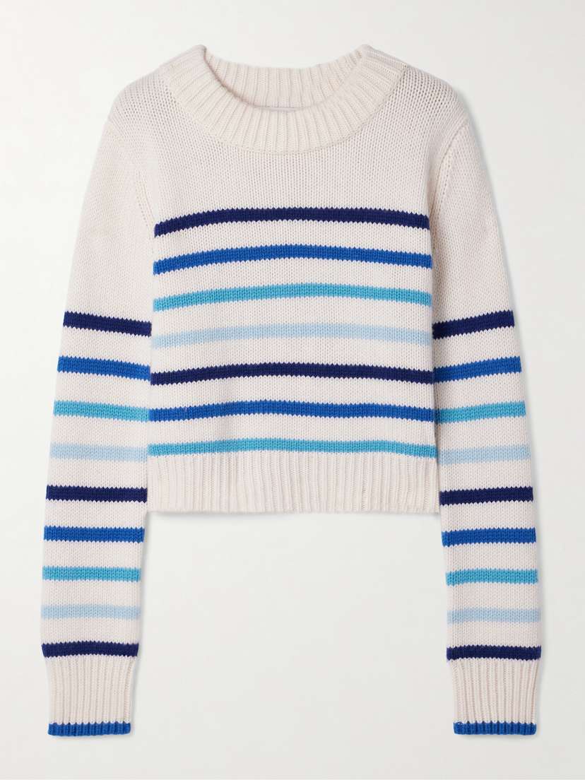 La Ligne Mini Marin Striped Wool And Cashmere-blend Sweater -  - x large