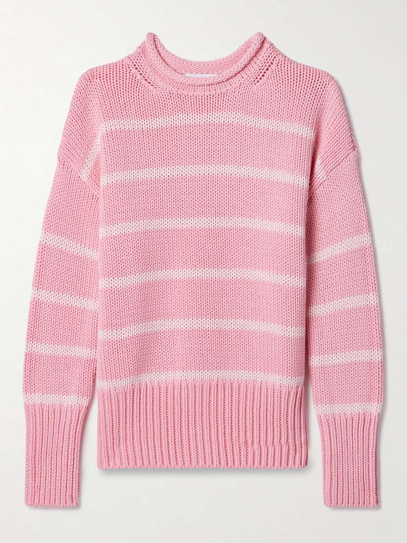 La Ligne Marina Striped Cotton Sweater -  - x large