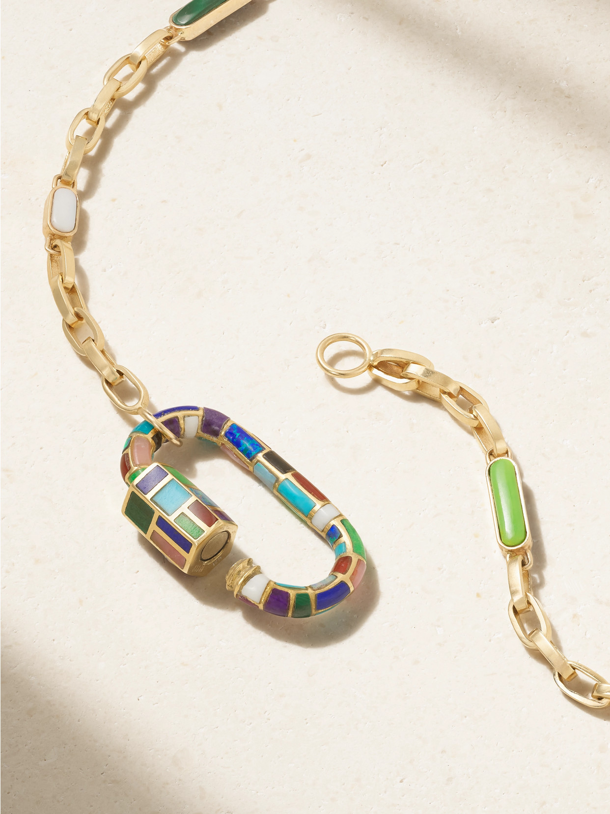 Marla Aaron 18-karat Gold Multi-stone Necklace