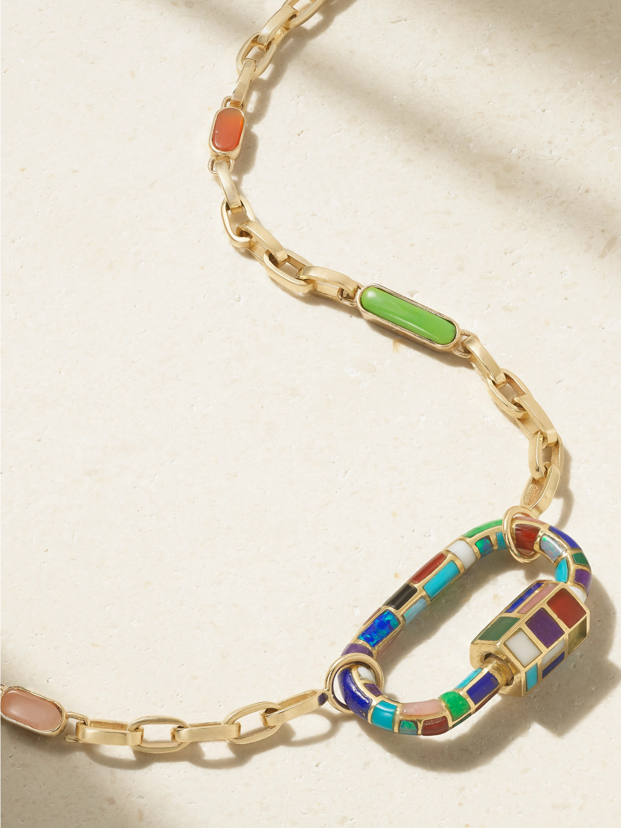 Marla Aaron 18-karat Gold Multi-stone Necklace