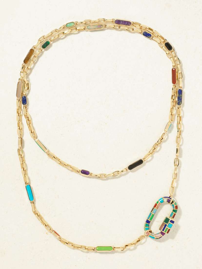 Marla Aaron 18-karat Gold Multi-stone Necklace