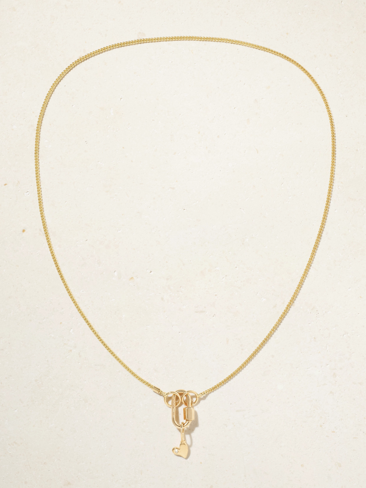 Marla Aaron - Fine Curb 18-karat Gold Diamond Necklace - Multi