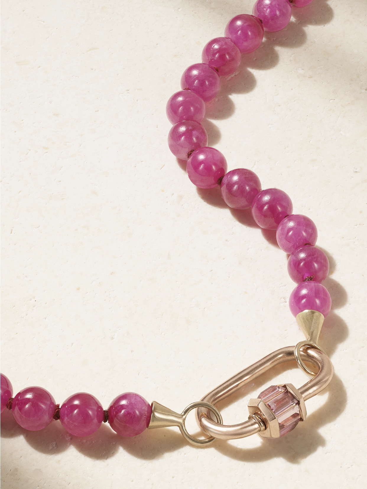 Marla Aaron 18-karat Gold Garnet Necklace