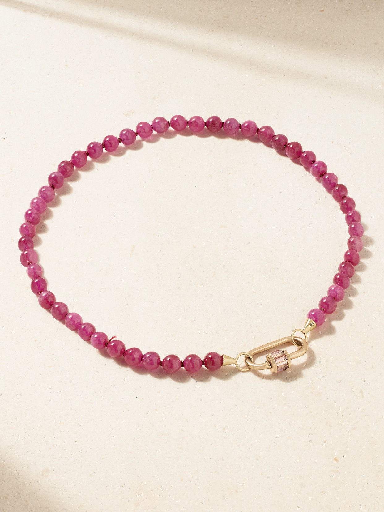 Marla Aaron 18-karat Gold Garnet Necklace