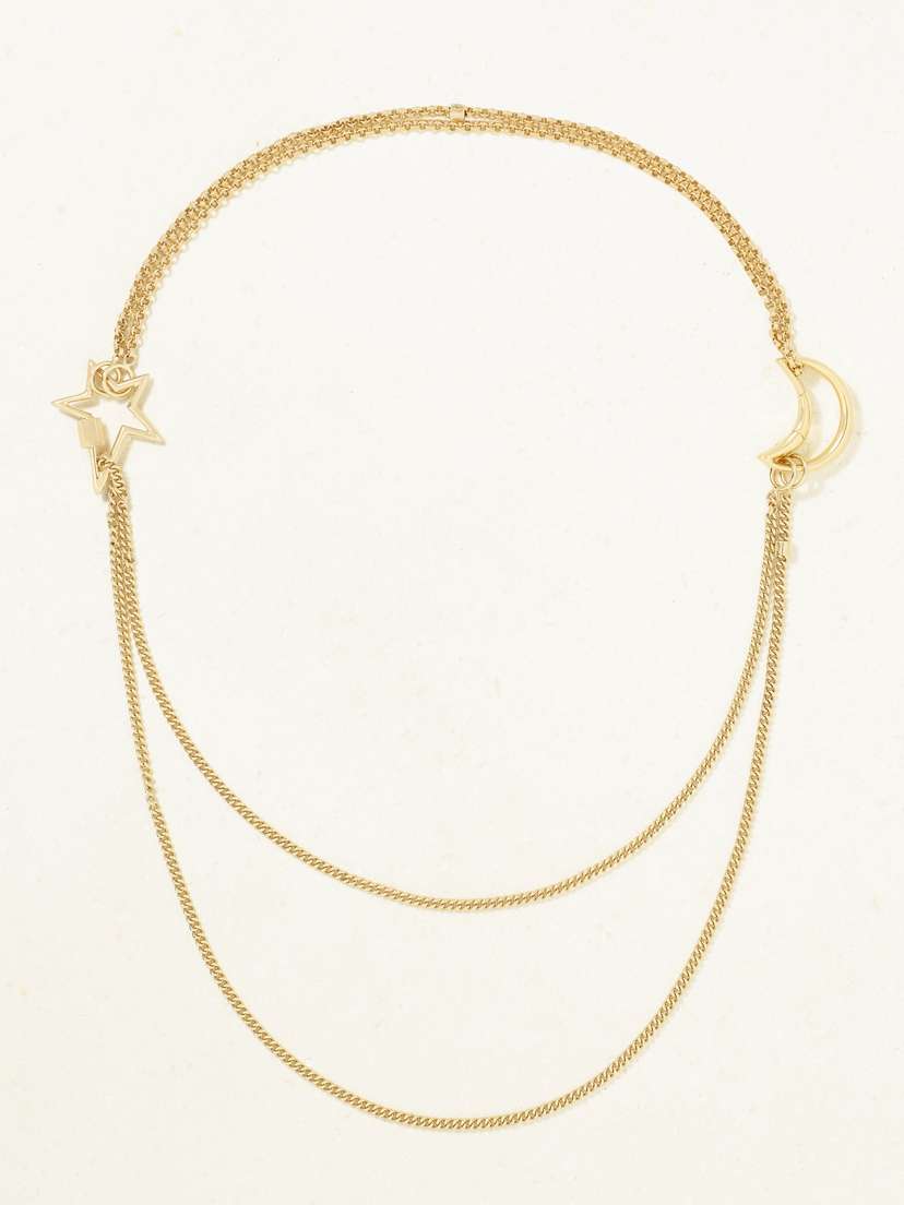 Marla Aaron 14 And 18-karat Gold Necklace