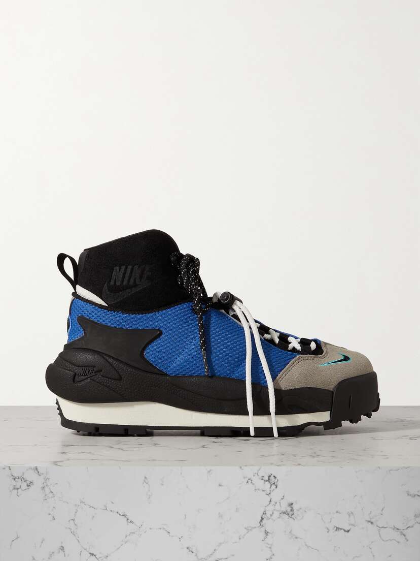 Nike + Sacai Magmascape Sp Suede-trimmed Mesh Sneakers
