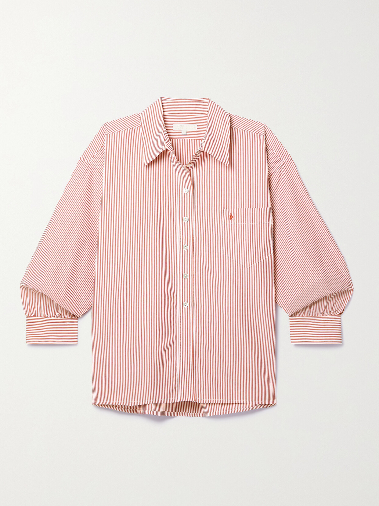 Suzie Kondi - Kappa Striped Cotton-poplin Shirt - Red