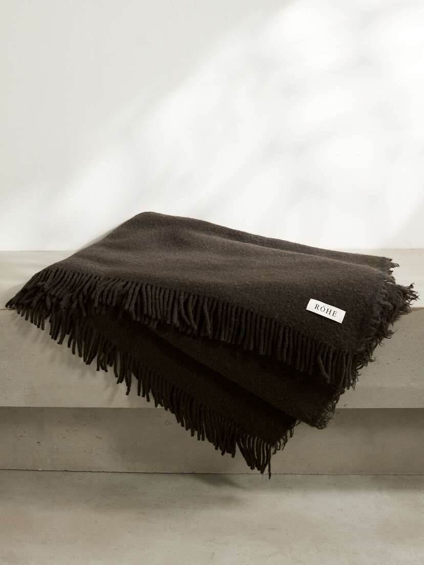 RÓHE Fringed Wool-blend Blanket
