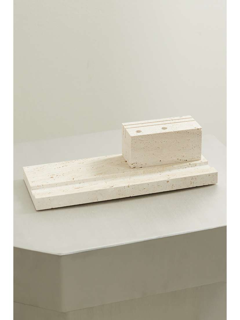 RÓHE Travertine Desk Organizer