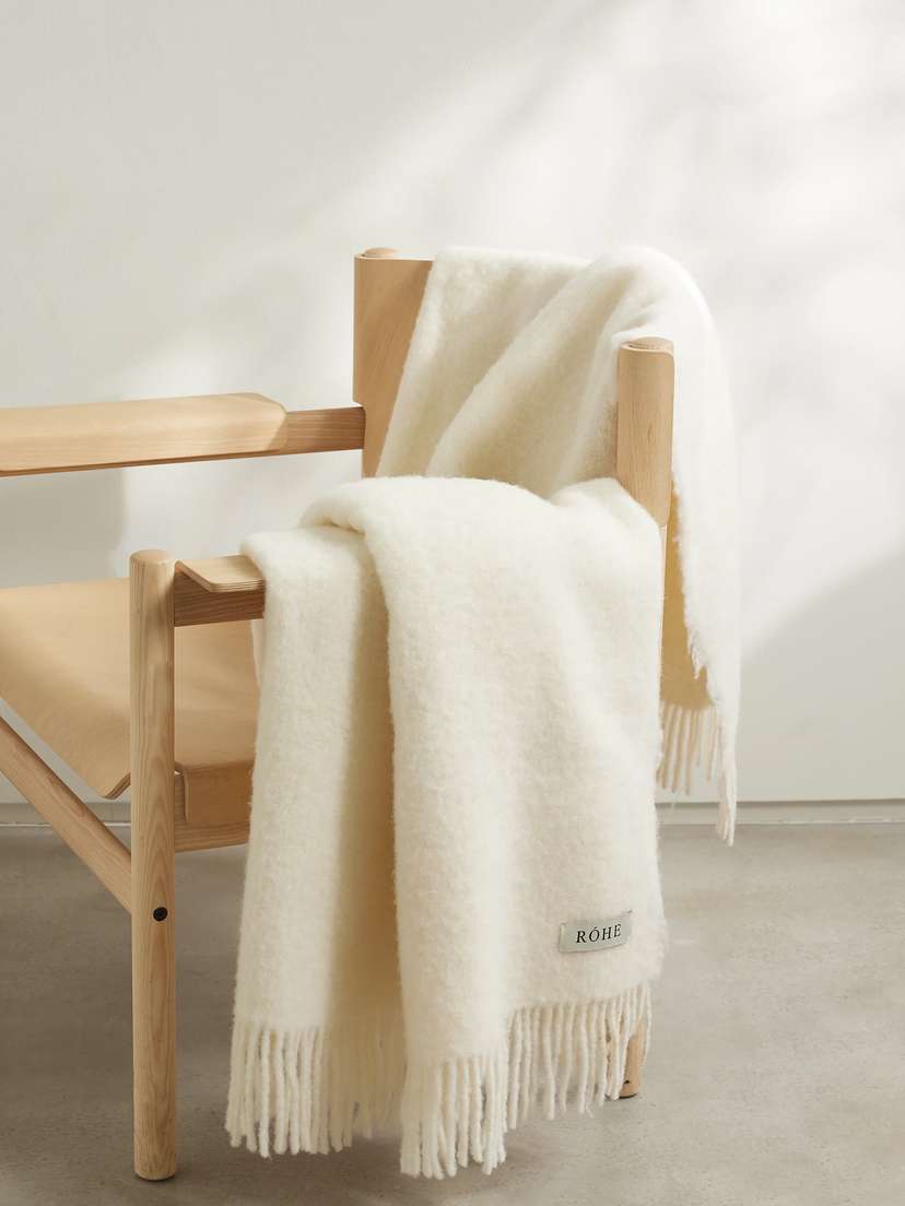 RÓHE Fringed Wool-blend Blanket