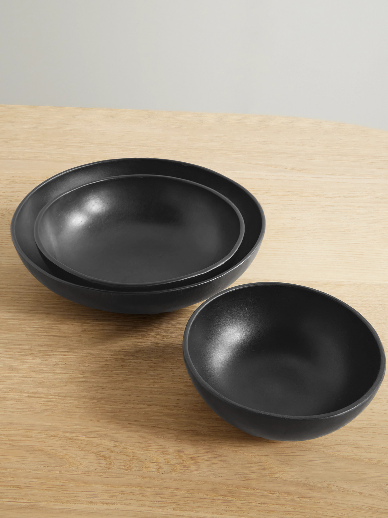 Hunting Season - Set Of Three Leather Bowls - Black