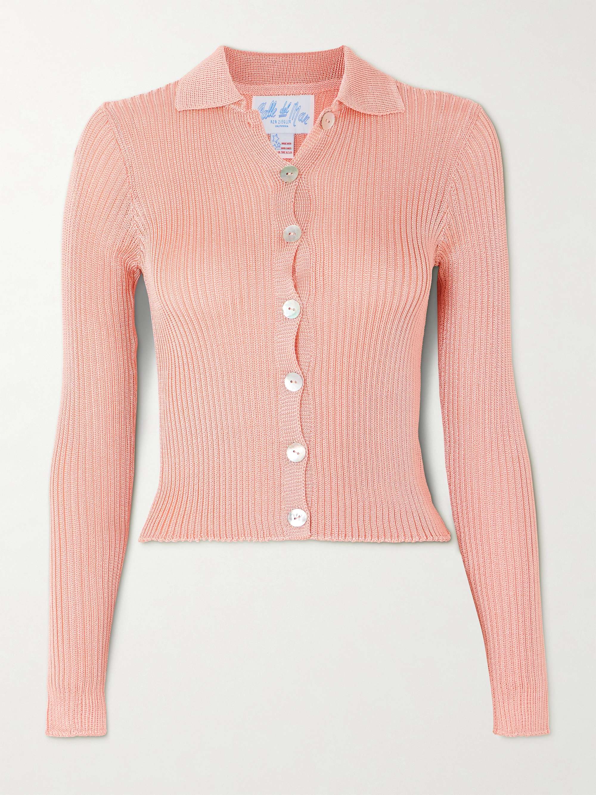 CALLE DEL MAR Ribbed-knit cardigan | NET-A-PORTER
